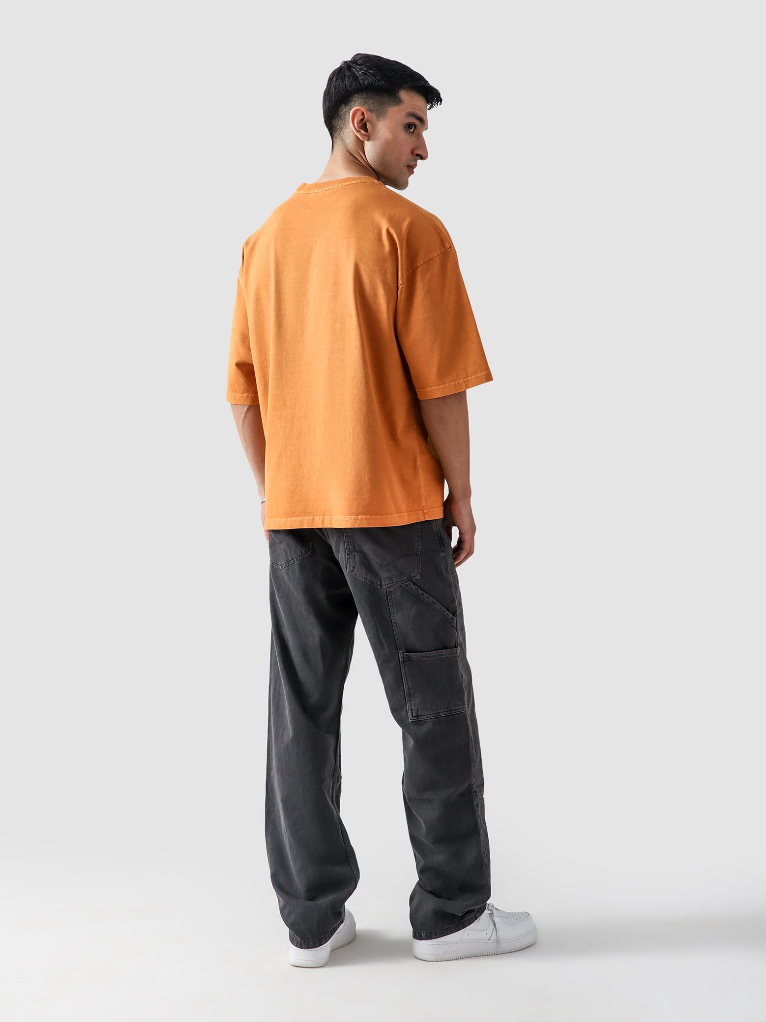 Rust Orange Washed Blank Tee – Oversized T-Shirt Pakistan – GROOVY Pakistan