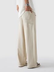 Cream Baggy Trouser – Live In Pants | GROOVY Pakistan
