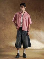 Shoulder yoke seam on red check shirt - GROOVY Pakistan