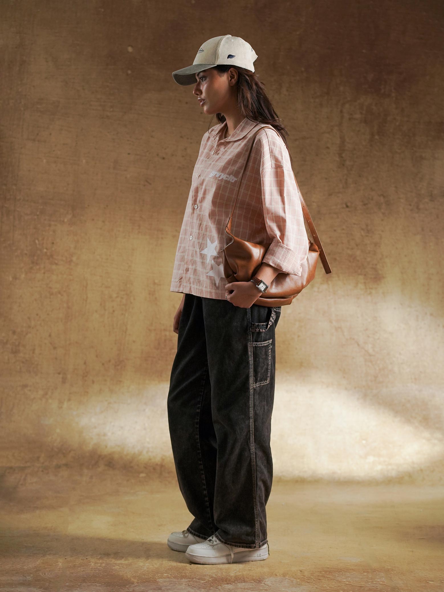 Solar shirt styled with black trousers - GROOVY Pakistan
