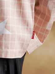 Back view of plaid shirt showing star placement - GROOVY Pakistan