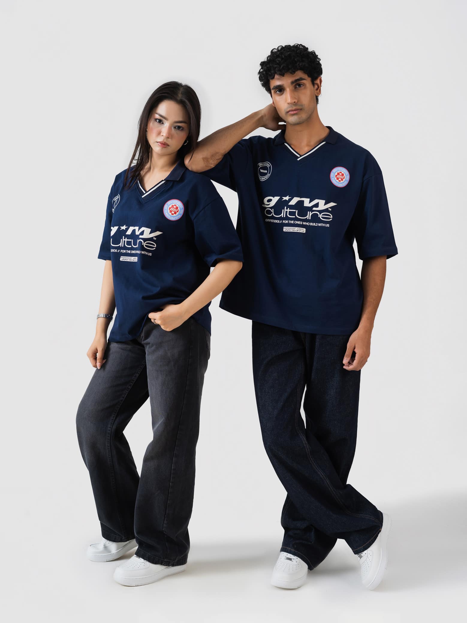 GROOVY navy cotton pique polo, Pakistan