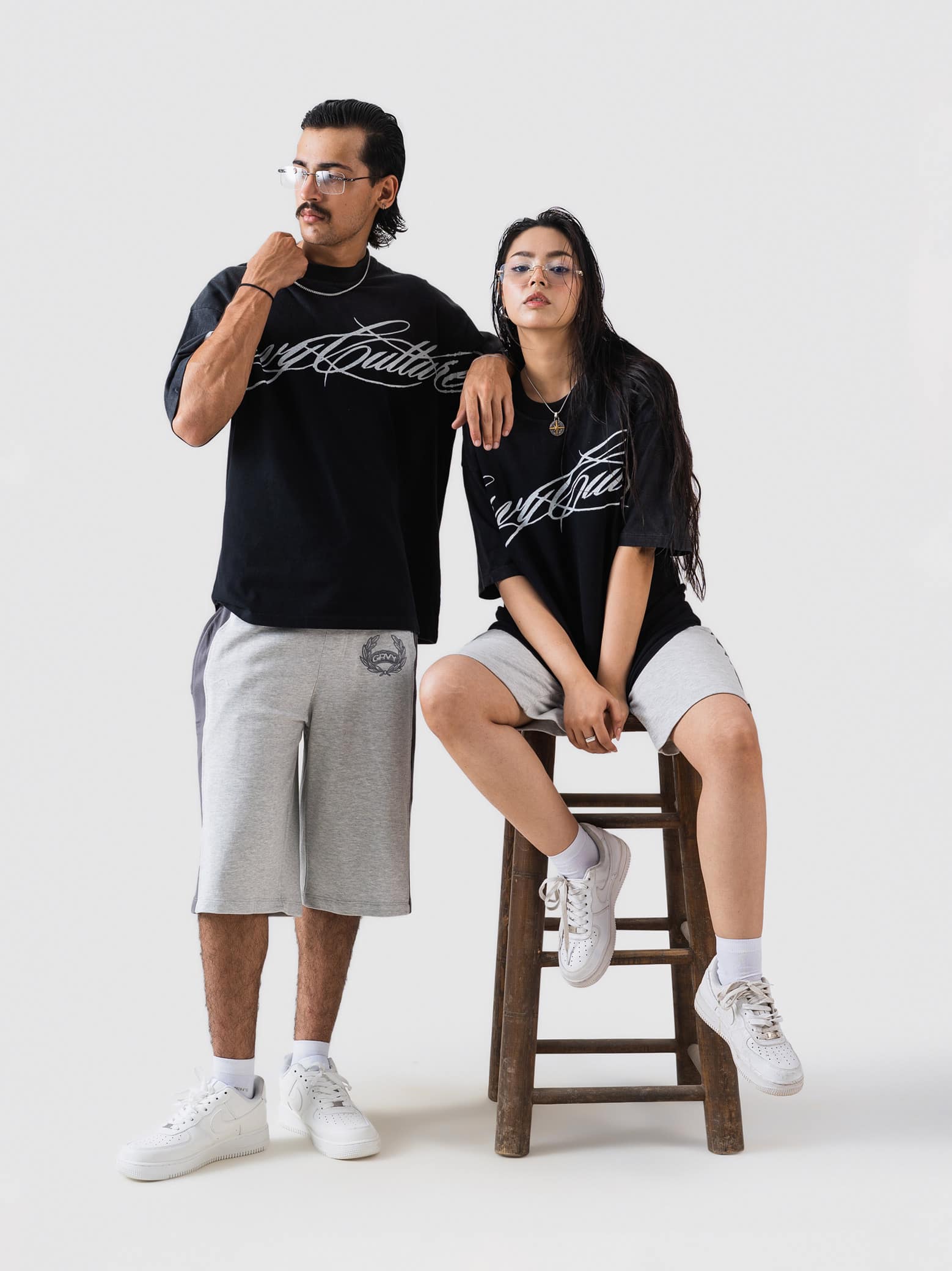 GROOVY t-shirt, fade-washed black colorway, script graphic print, Pakistan
