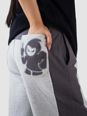 GROOVY streetwear colorblock shorts, white and grey, Pakistan