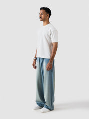 GROOVY tinted blue baggy trouser, wide-leg fit, Pakistan streetwear