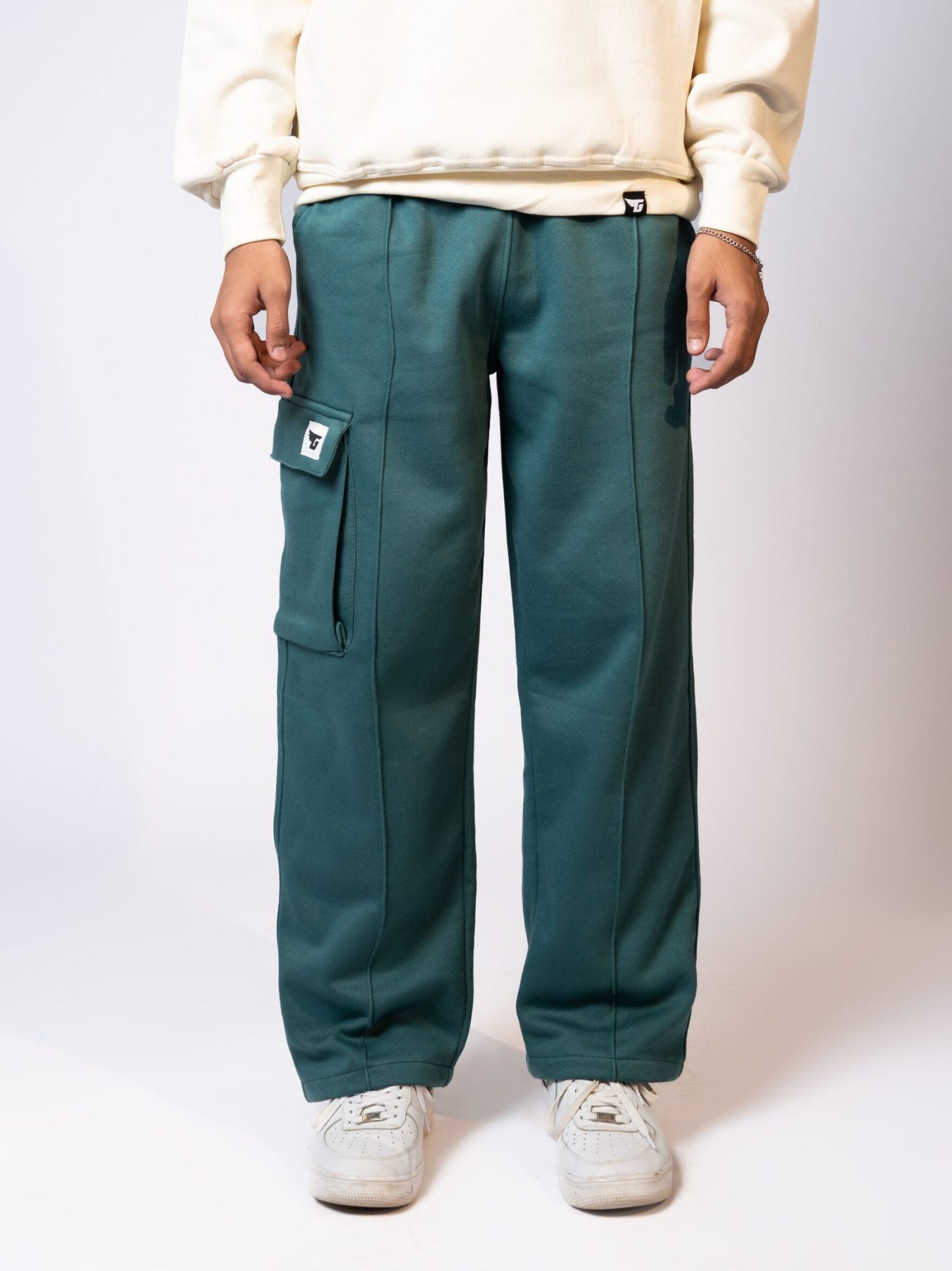 Cargo Pleated Forest Green